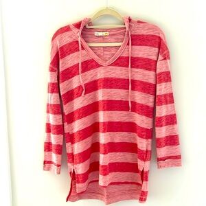 C & C Women’s lightweight Striped hoodie size M